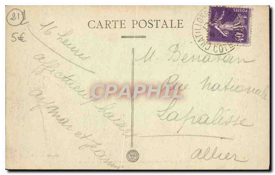CPA Chatillon Sur Seine Source de la Douix — Rückseite