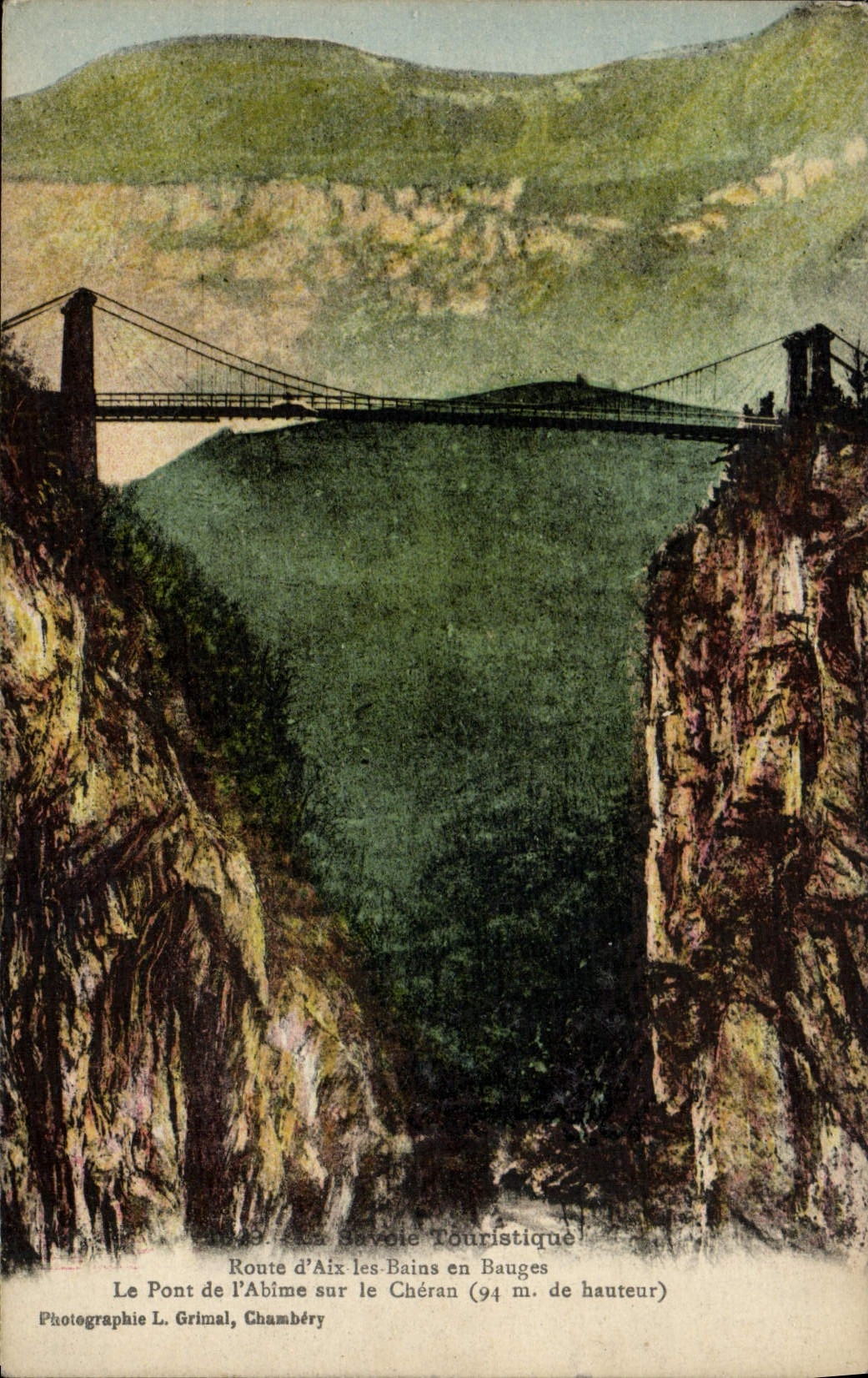 CPA Le Pont De I'Abime Sur Le Cheran Route d'Aix les Bains en Bauges