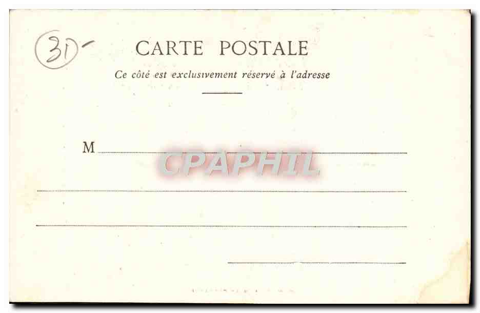 CPA Toulouse Hotel D'Assezat — Verso