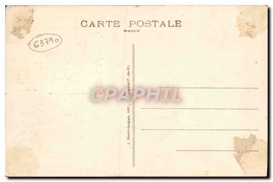 La Dent du Marais ou Saut de la Pucelle — Légende de Chambon — J. Gostichangos, édit., Dijon (P.-de-D.) — Reverso