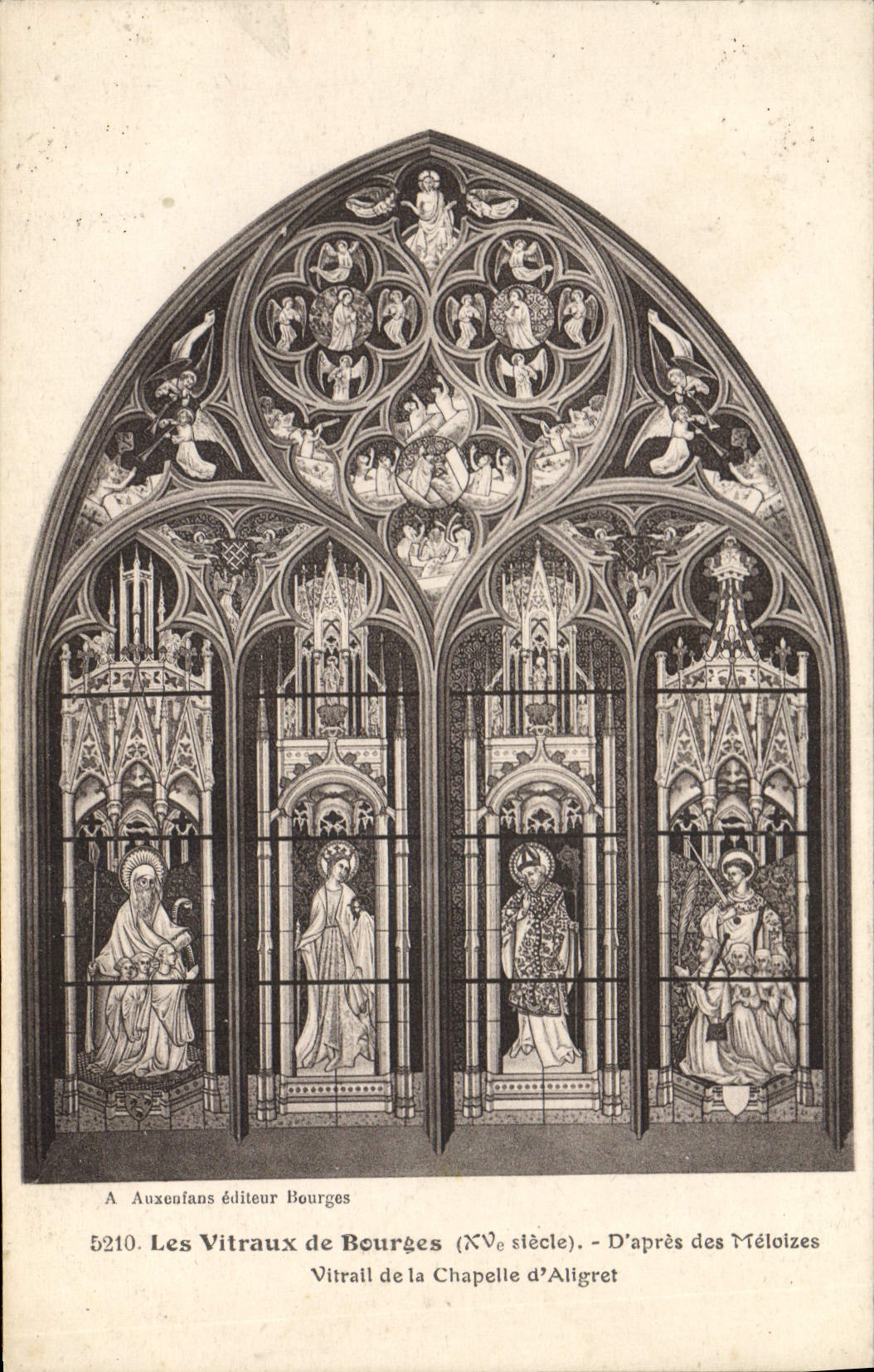CPA Les Vitraux De Bourges D'Apres Des Meloizes Vitrail de la chapelle d'Aligret