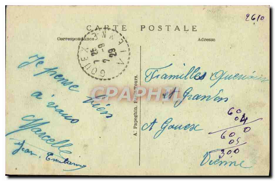 CPA Blois Vue GEnerale Et La Loire — Verso