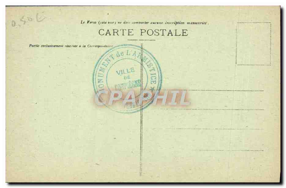 CPA Foret De Compiegne Clairiere de la victoire Militaria  — Verso