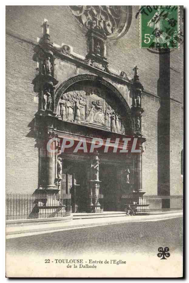 Toulouse - Entrée de l'Église de la Dalbade — éditeur MIT, n° 22