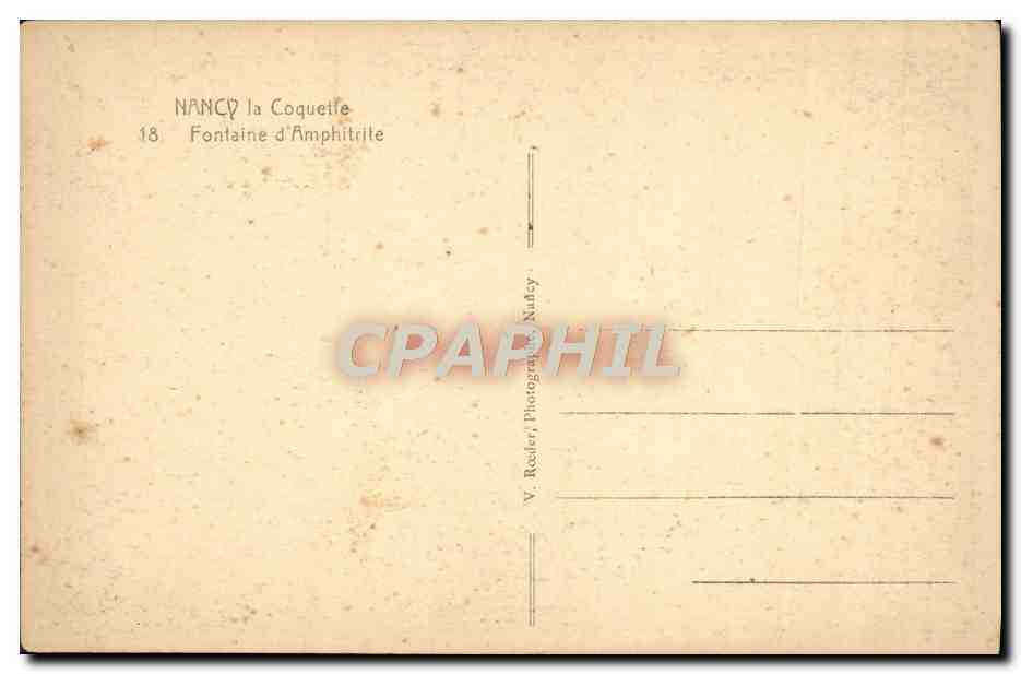 CPA Nancy Fontaine D'Amphitrile — Rückseite