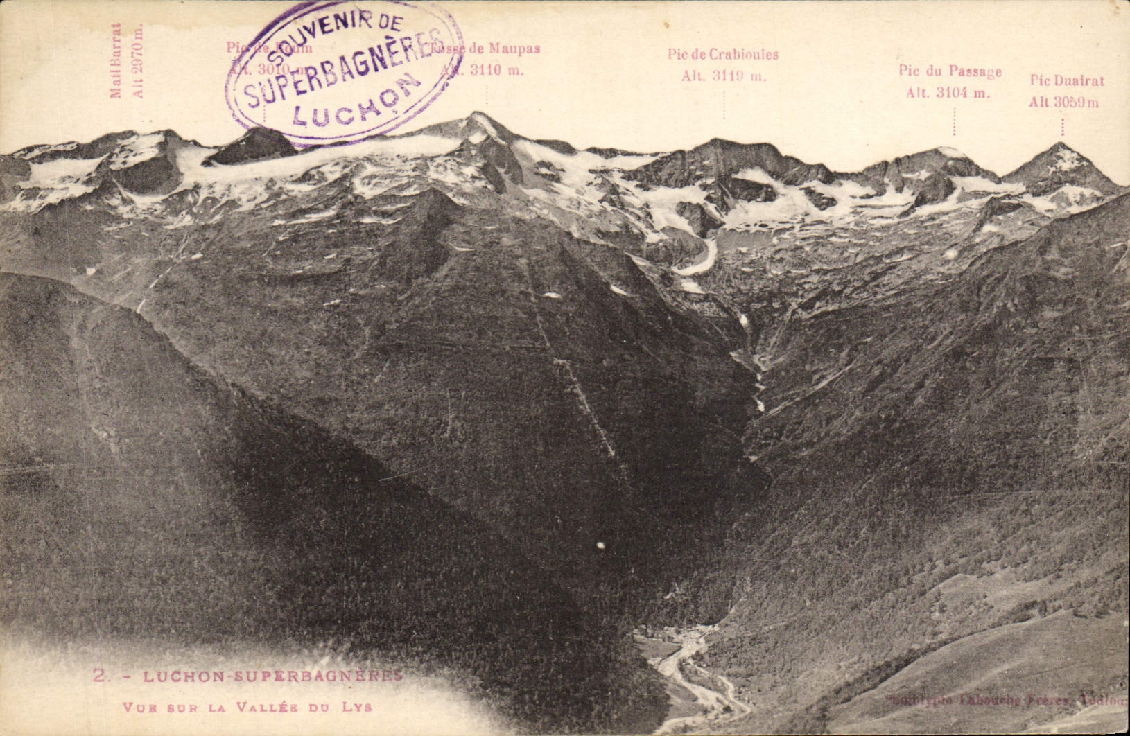 CPA Luchon Superbagneres Vue sur la vallee du Lys 
