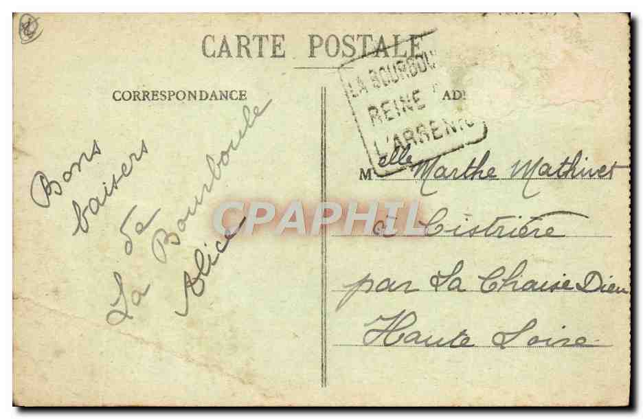 CPA La Bourboule Le Puy Gros la Banne d'Ordance et le Tenon — Verso