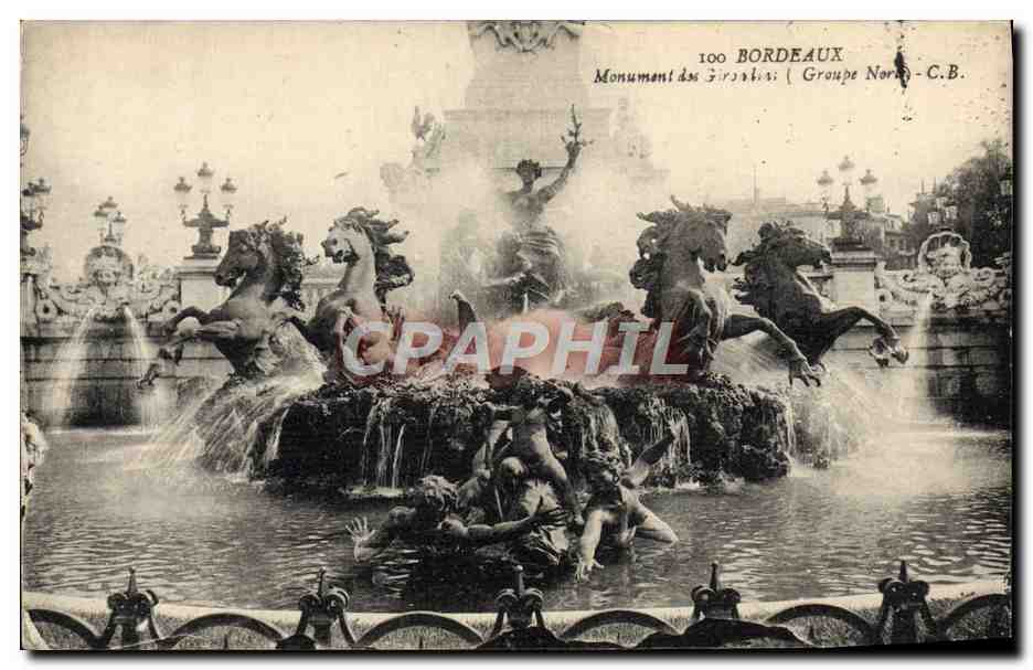 CPA Bordeaux Monument Des Girondins
