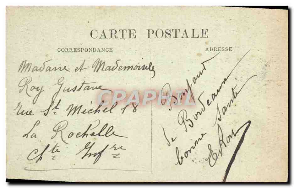 CPA Bordeaux La Tour De Pey Berland Tramway — Rückseite