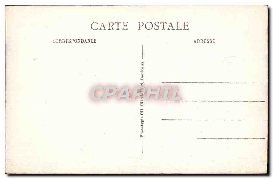 CPA Bordeaux Monument Des Girondins — Verso