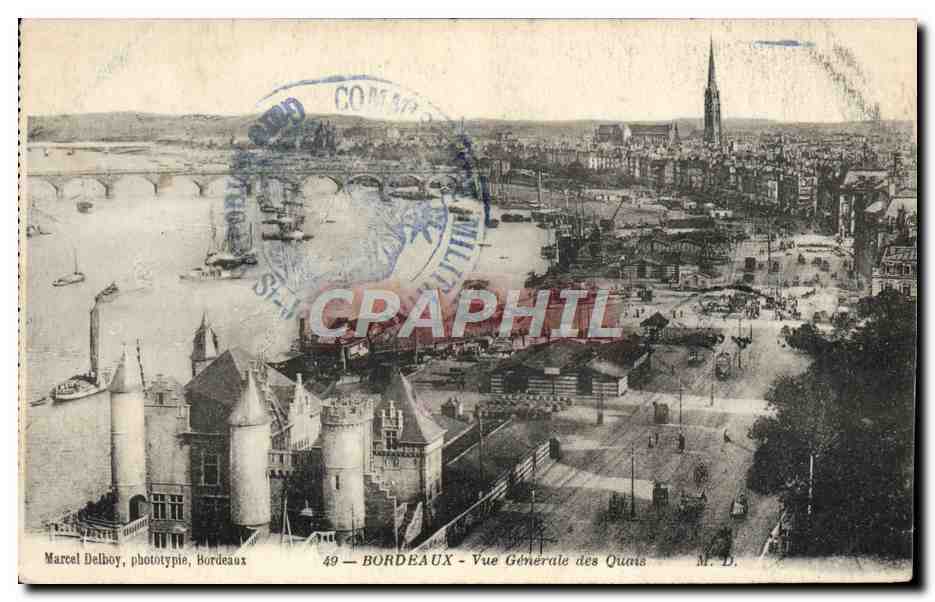 CPA Bourdeaux Vue Generale Des Quais
