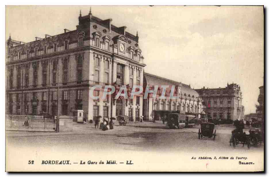 CPA Bourdeaux Le Gare Du Midi