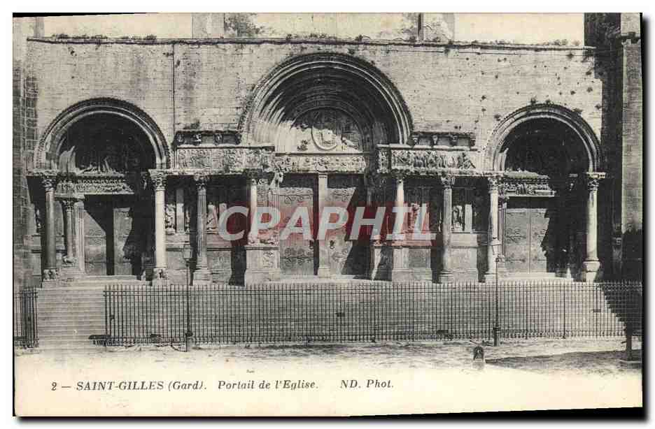Saint-Gilles (Gard) — Portail de l'Église — ND. Phot.