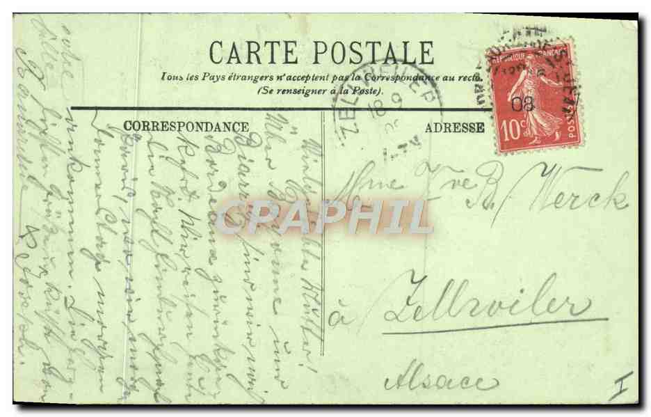 CPA Bordeaux La Cathedrale Les Fleches — Verso
