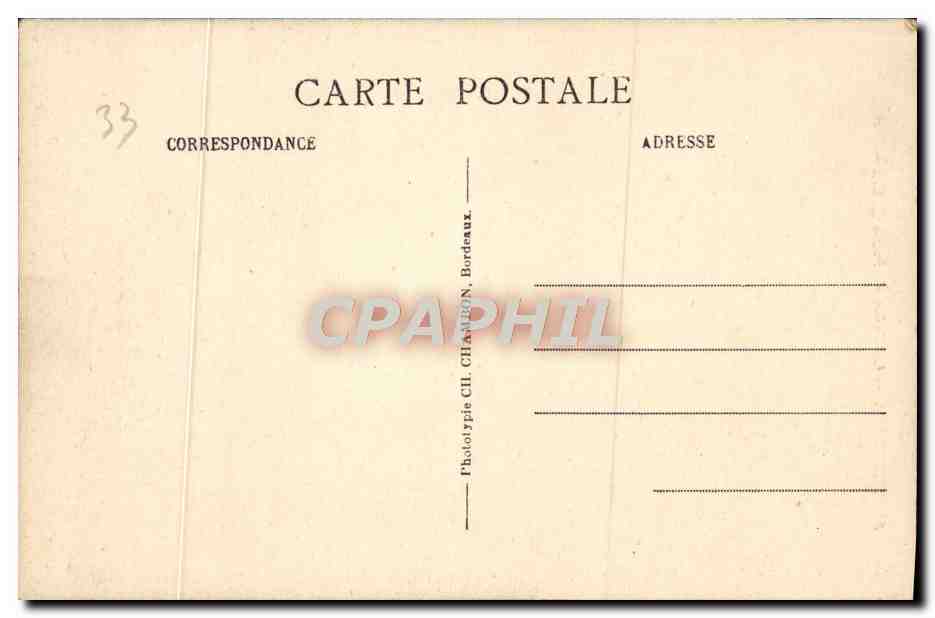 CPA Bordeaux Les Ruines Du Palais Gallien — Verso