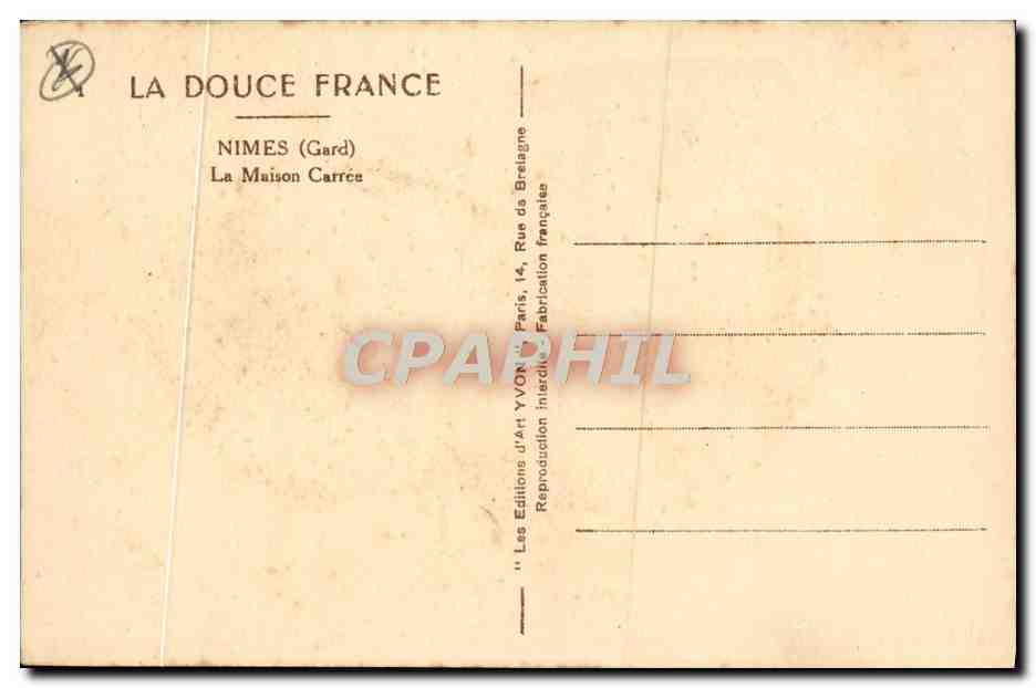 Nîmes — La Maison Carrée — Éditions d'Art YVON, Paris — Reverso