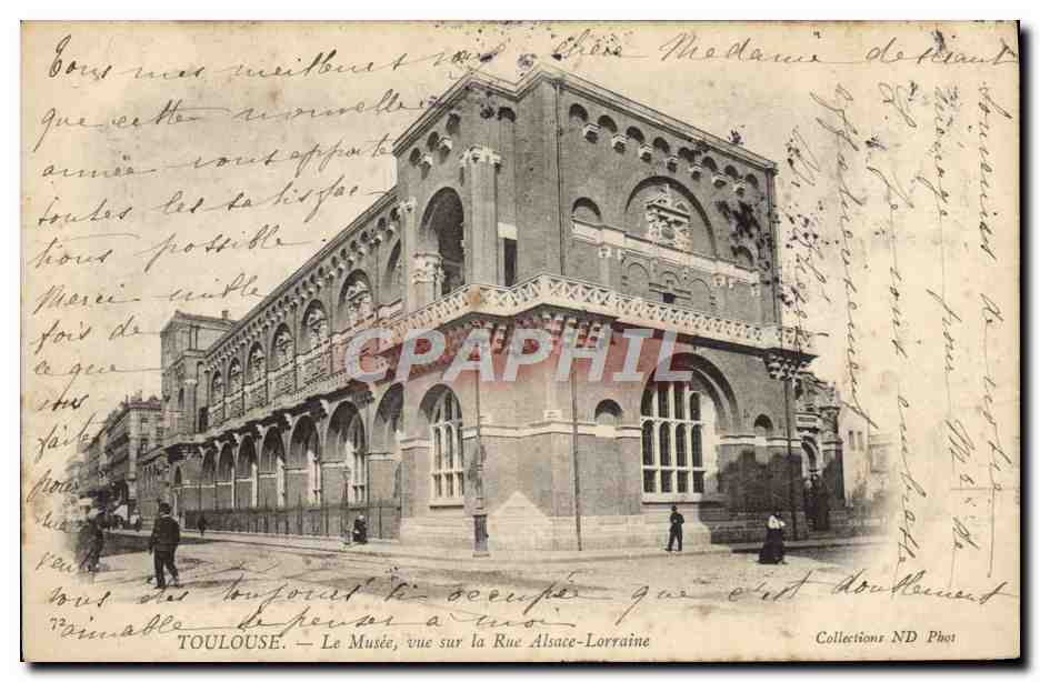 Toulouse — Das Museum, Ansicht der Straße Alsace-Lorraine — Sammlung ND Phot
