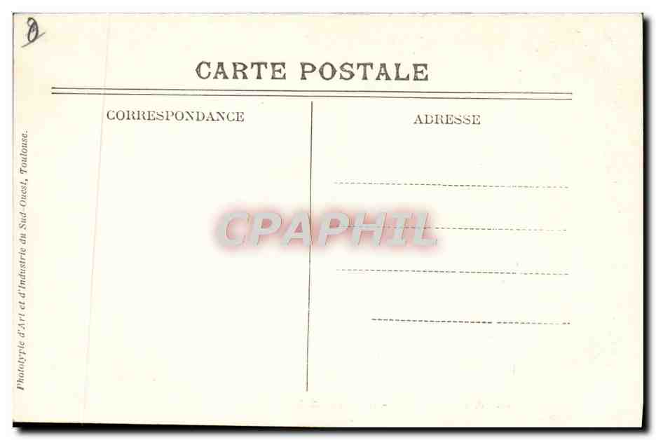 Toulouse — Intérieur de la Cathédrale Saint-Etienne — Phototypie d'Art et d'Industrie du Sud-Ouest — Verso