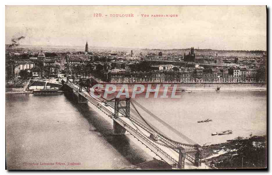 Toulouse - Panoramablick — Verlag: Laboratoire Frères, Toulouse — Seriennummer 128
