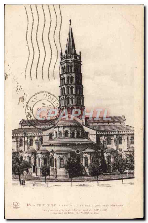 CPA Toulouse Abside de la basilique Saint Sernin 