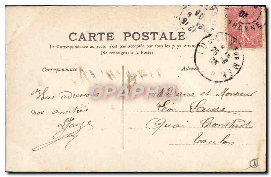 Toulouse — Donjon du Capitole — éditeur M.T. n°50 — Rückseite