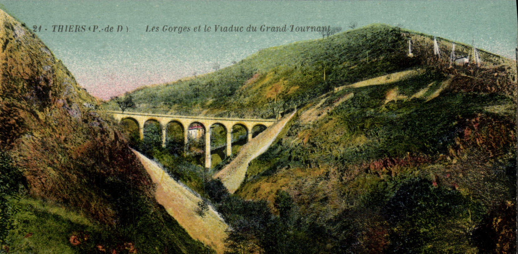 Les Gorges et le Viaduc du Grand-Tournant — Thiers (P.-de-D.) — Photo Gaubin