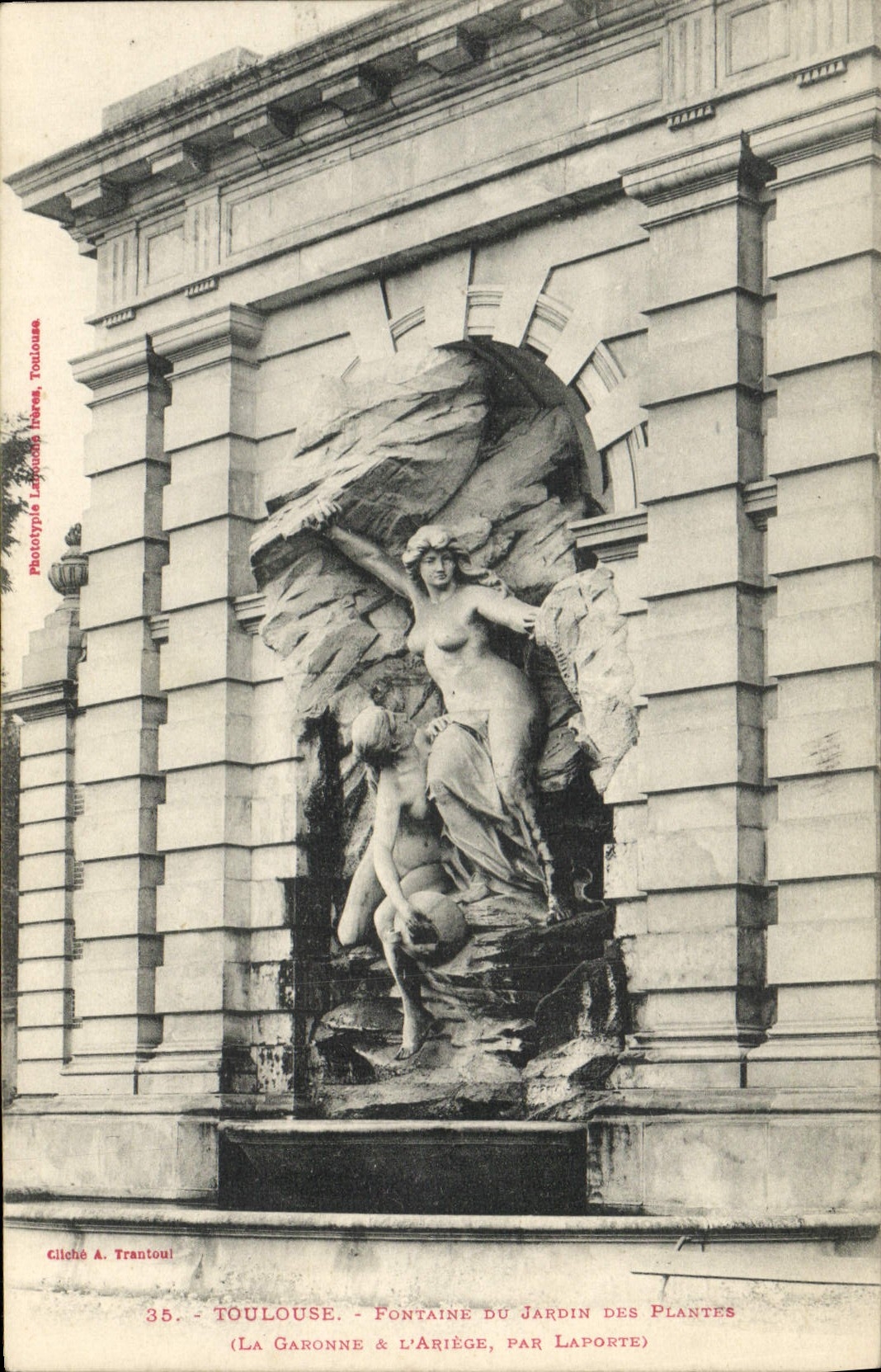 CPA Toulouse Fontaine Du Jardin Des plantes La Garonne a l'Ariege par laporte 