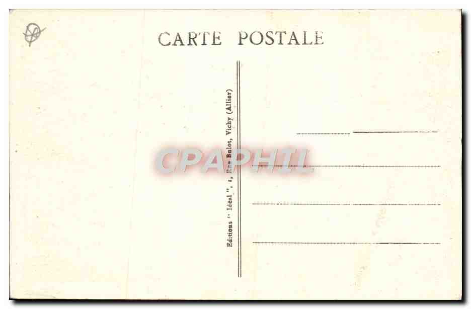 CPA Le Barrage des Fades Sur la Sioule — Rückseite