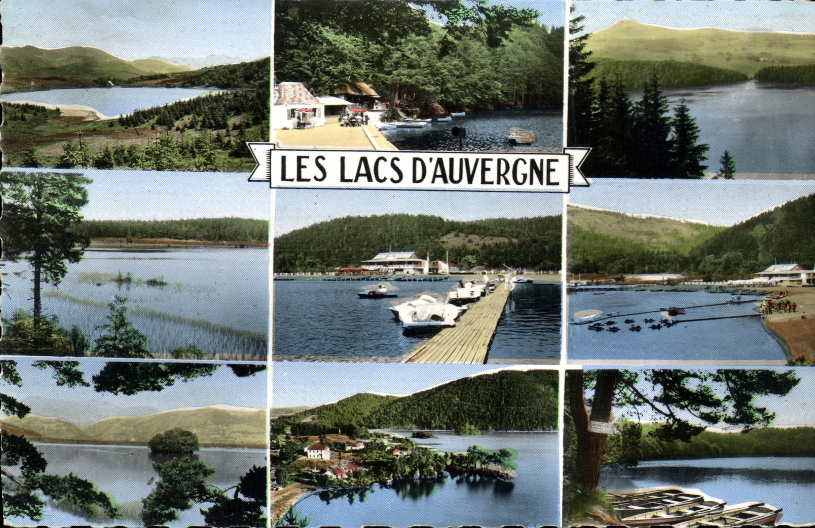 The Lakes of Auvergne — panoramic view — L. Chatagneau, 92, cours Victor Hugo, Bourgoin-Jallieu