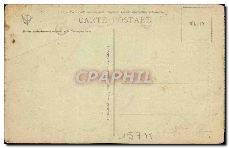 Clermont-Ferrand — Rue des Gras et Cathédrale — G. D'O. n°1062 — Back