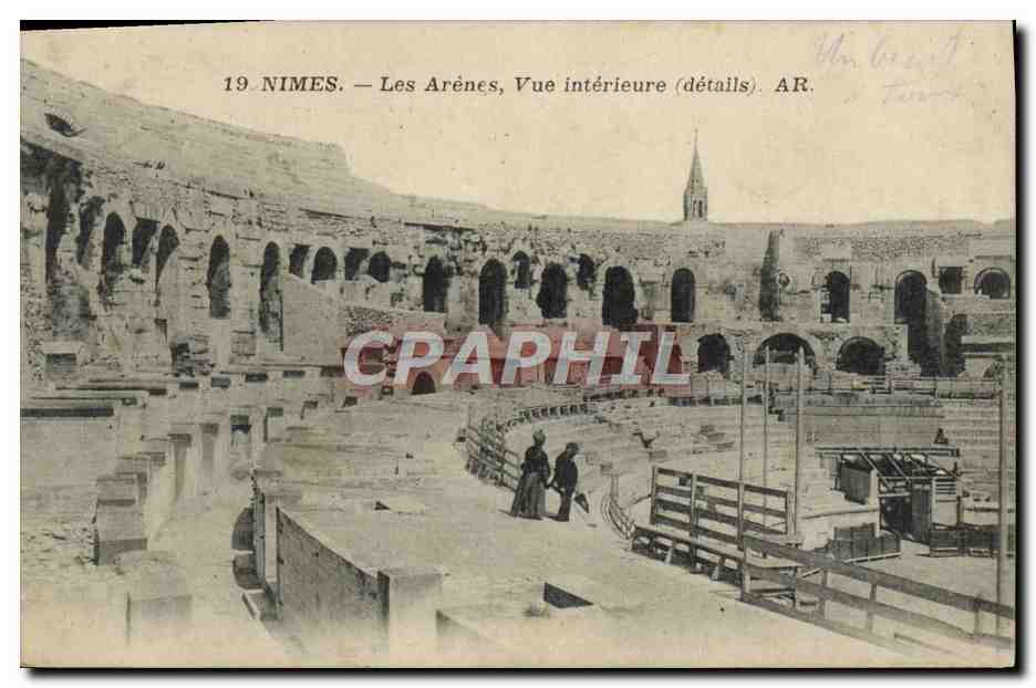 CPA Nimes Les Arenes Vue Interieure
