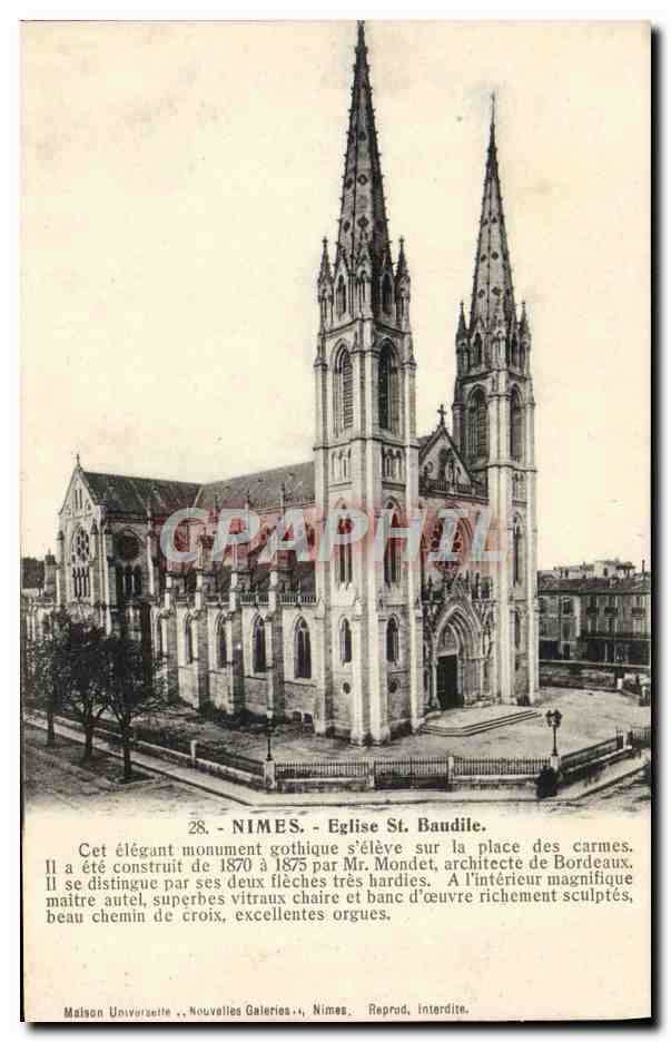 Nîmes - Église Saint-Baudile — Maison Universelle, Nouvelles Galeries, Nîmes, n°28