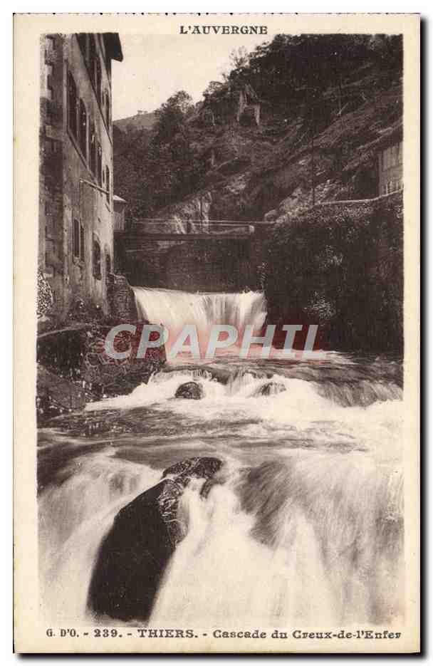 CPA L'Auvergne Thiers Cascade Du Creux De I'Enfer