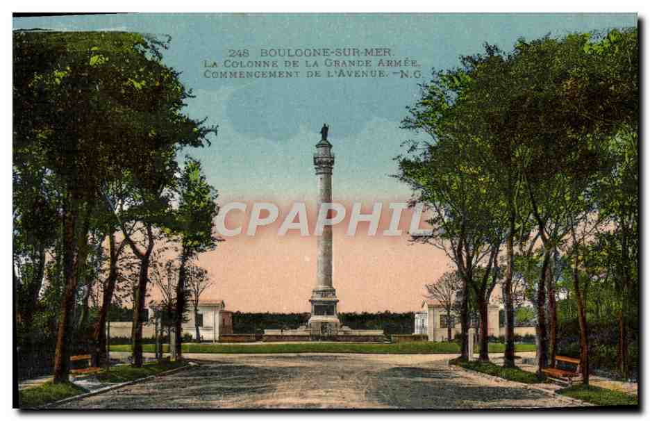 Boulogne-sur-Mer — De Kolom van de Grote Armée — Begin van de Avenue — N.G. — N° 248