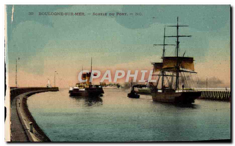Boulogne-sur-Mer — Ausblick vom Hafen — NG. — Nr. 39