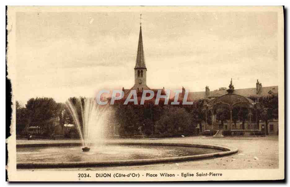 CPA Dijon Place Wilson Eglise Saint Pierre