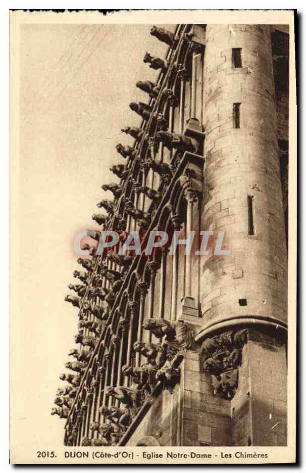 CPA Dijon Eglise Notre Dame Les Chimeres
