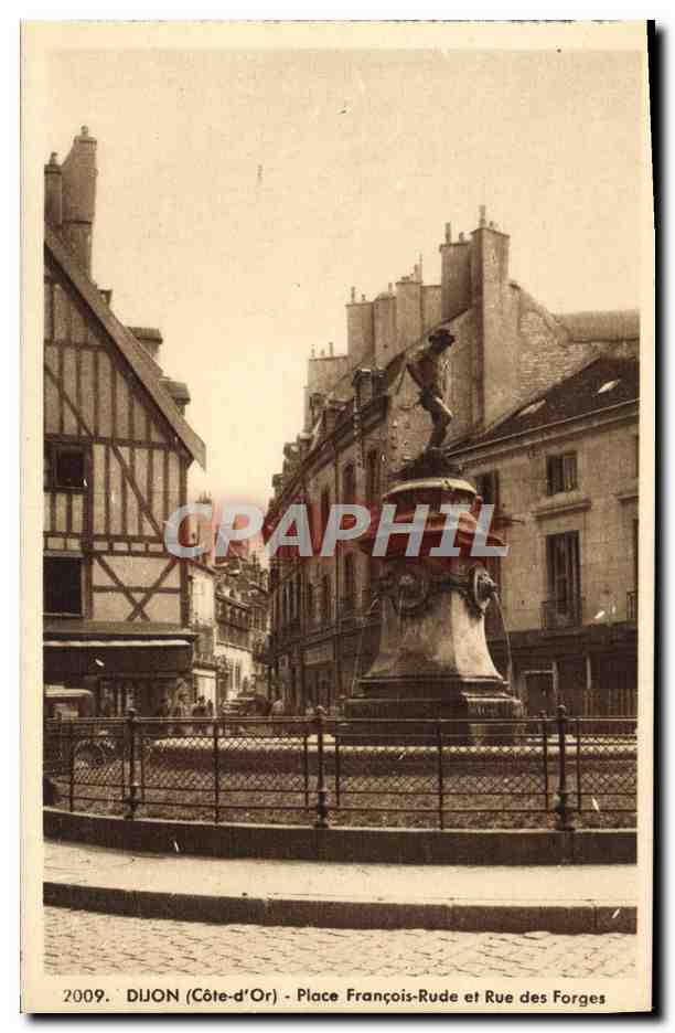 CPA Dijon Place Francois Rude Et Rue Des Forges
