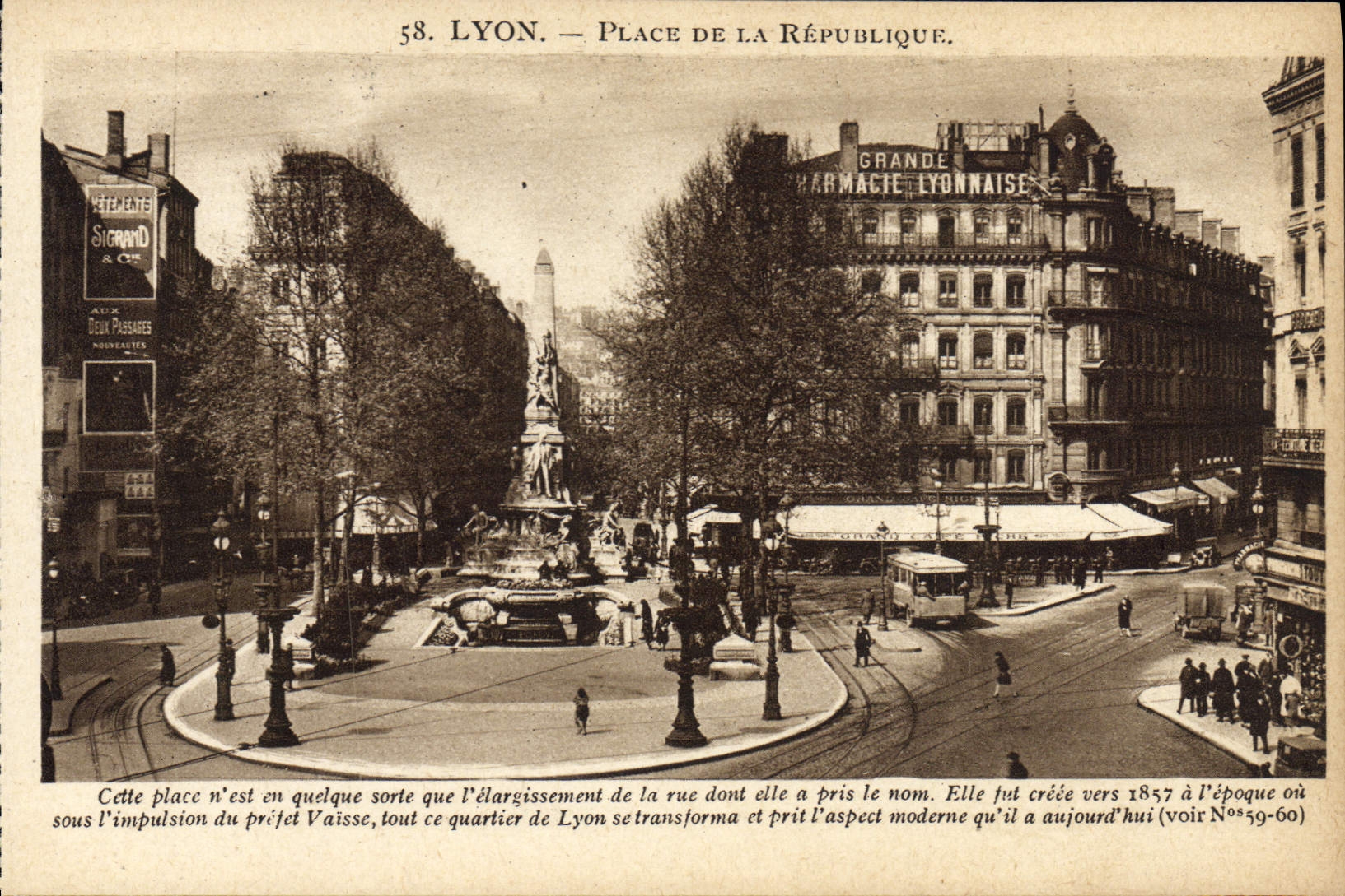LYON — Place de la République — publisher X. Goutagny, Lyon
