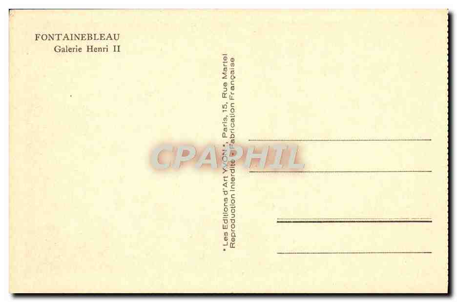 Galerie Henri II — Fontainebleau — Éditions d'Art Yvonn — Reverso