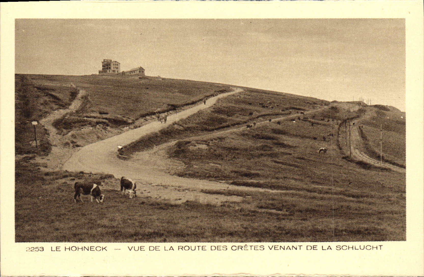 Le Hohneck — Vue de la route des Crêtes venant de la Schlucht — Collection Braun & Mulhouse-Dornach