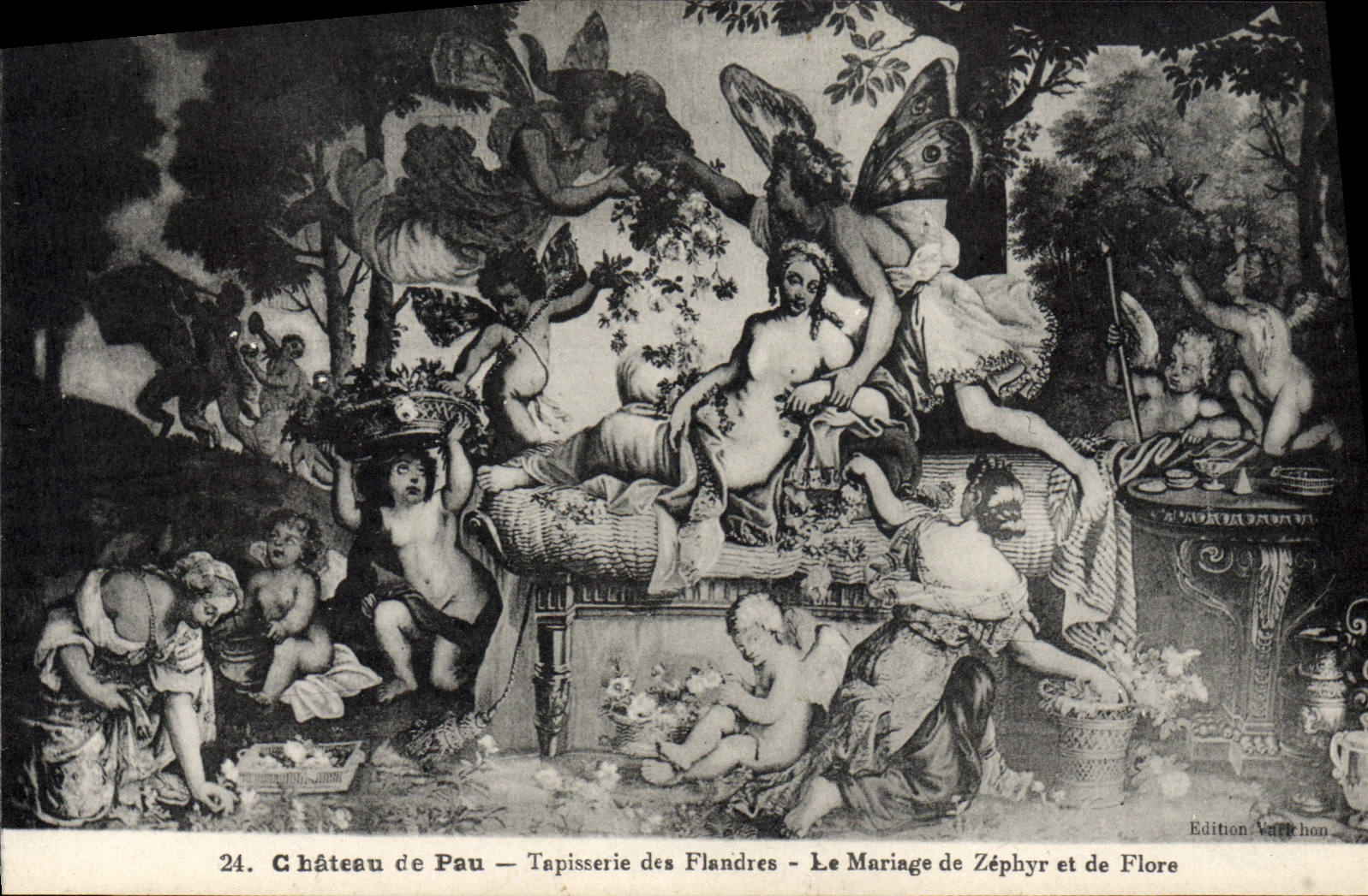Château de Pau — Tapisserie des Flandres — Le Mariage de Zéphyr et de Flore — Édition Varichon