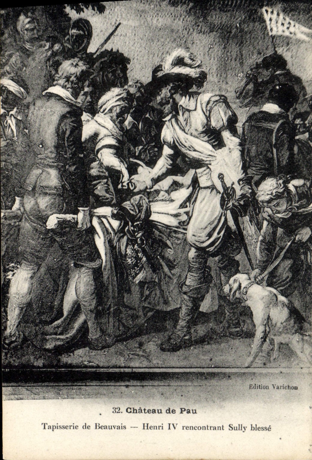 Château de Pau — Henri IV rencontrant Sully blessé — Edition Varichon