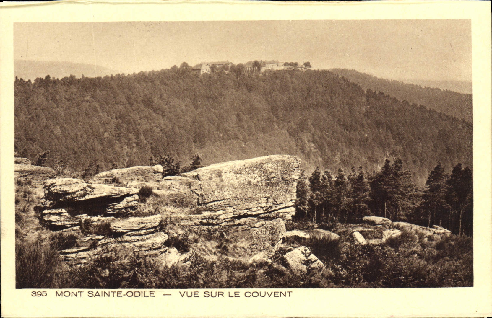 CPA Mont Sainte Odile Vue Sur Le Couvent