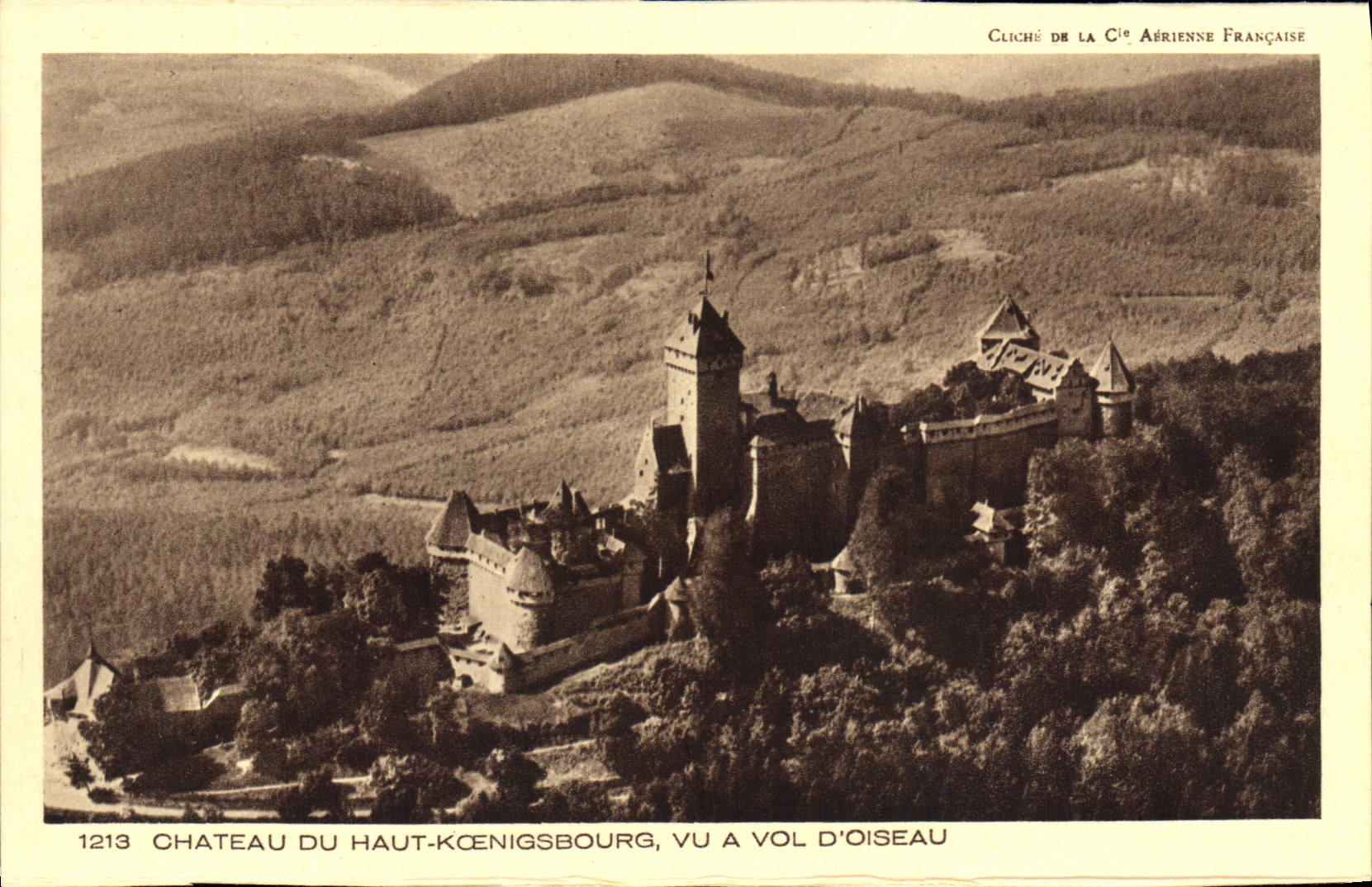 CPA Chateau Du Haut Koenigsbourg Vu Vol d'Oiseau