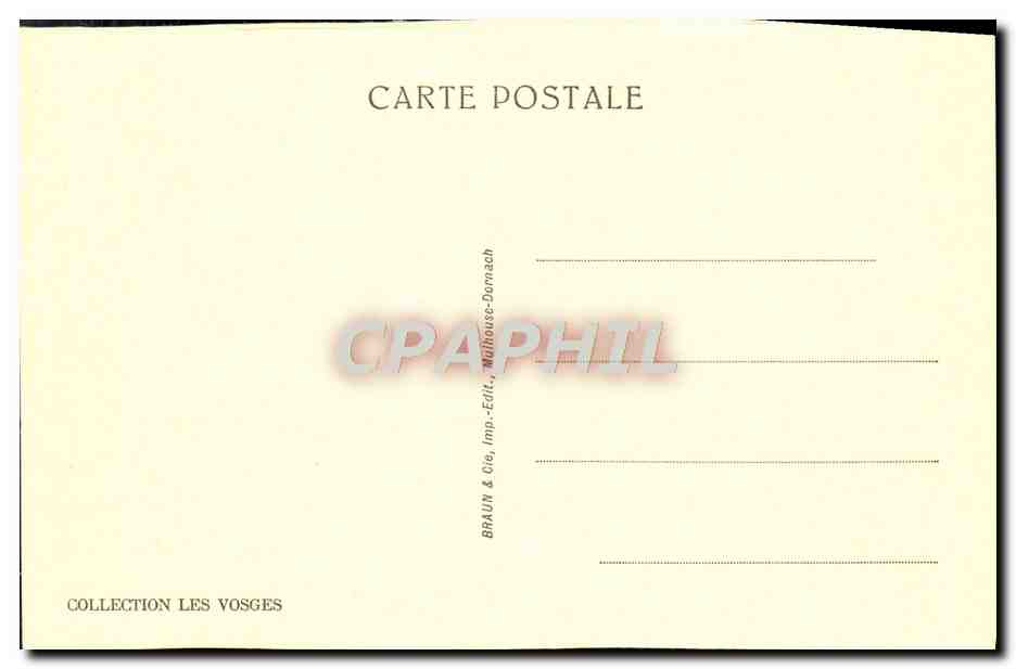 CPA Vallee des lacs de Retournemer et Longemer — Rückseite