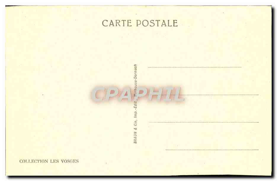 Bussang — vue panoramique du village et des montagnes — Collection Les Vosges, éditeur Braun & Cie, Dornach — Rückseite