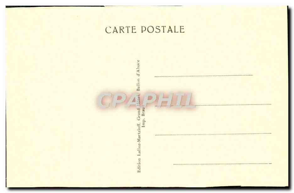 CPA Ballon D'Alsace le chalet Bonaparte et Hotel Lalloz — Rückseite