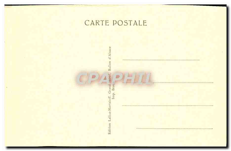 CPA Ballon D'Alsace Etang Du Petit Haut — Rückseite