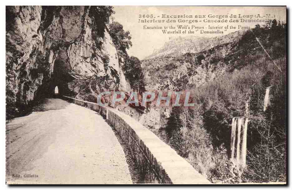 CPA Excursion aux Gorges Du Loup Interieur des gorges Cascade des demoiselles 